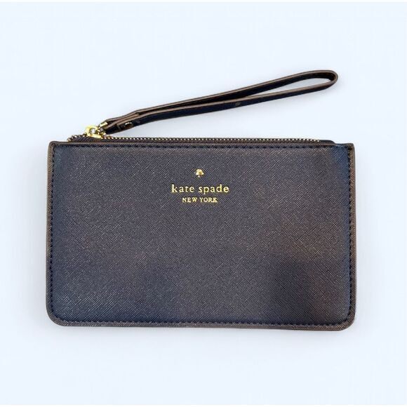 Kate Spade New York Small Cow Leather Blue Wristlet Wallet - Picture 1 of 11